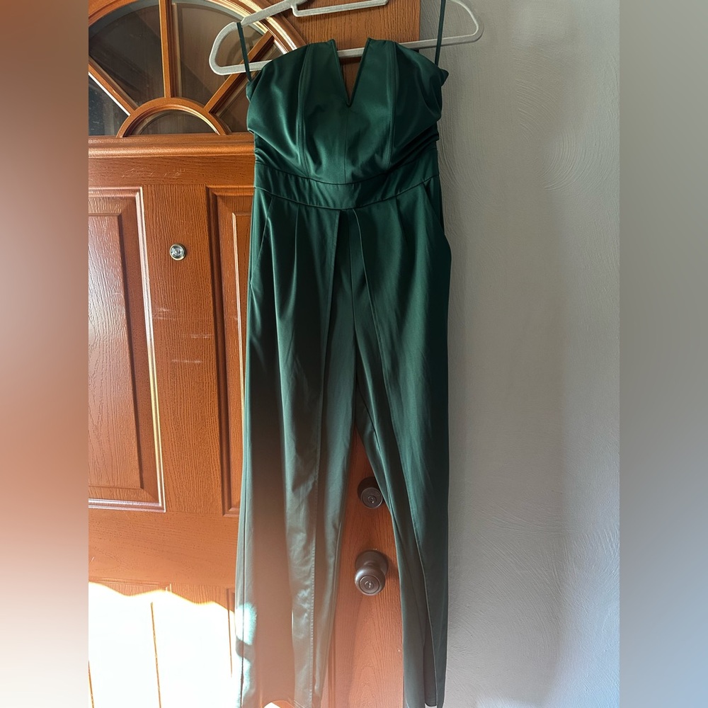 Green strapless romper size medium